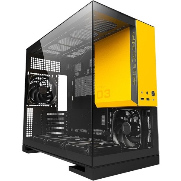 Фото - Корпус Geometric Future Model 3F Glass без БЖ (GEO-M3F-BY) Black/Yellow