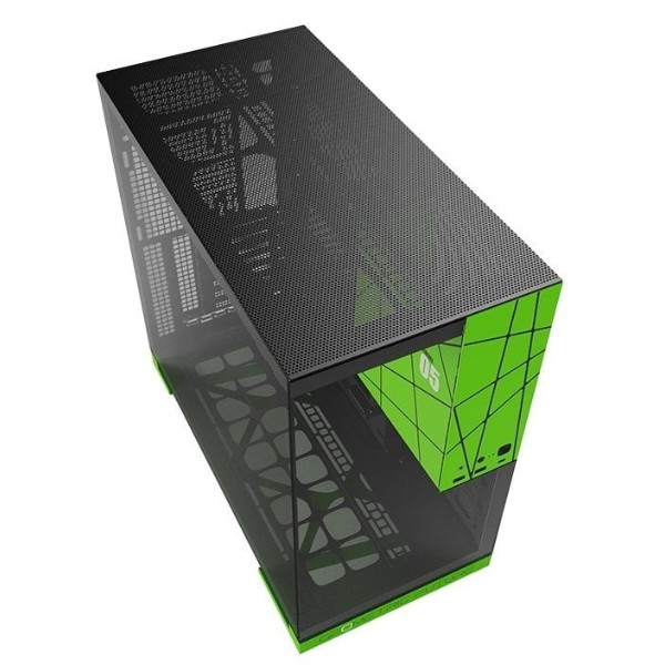 Фото - Корпус Geometric Future Model 5 Glass без БЖ (GEO-M5-BNV) Black/Green