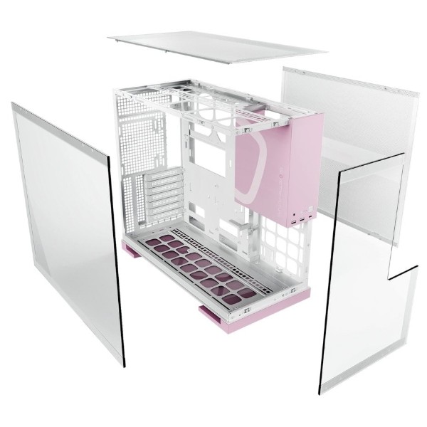 Фото - Корпус Geometric Future Model 5 Glass без БЖ (GEO-M5-WPK) White/Pink