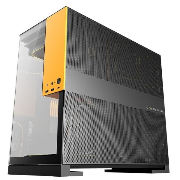 Фото - Корпус Geometric Future Model 5F Glass без БЖ (GEO-M5F-BY) Black/Yellow