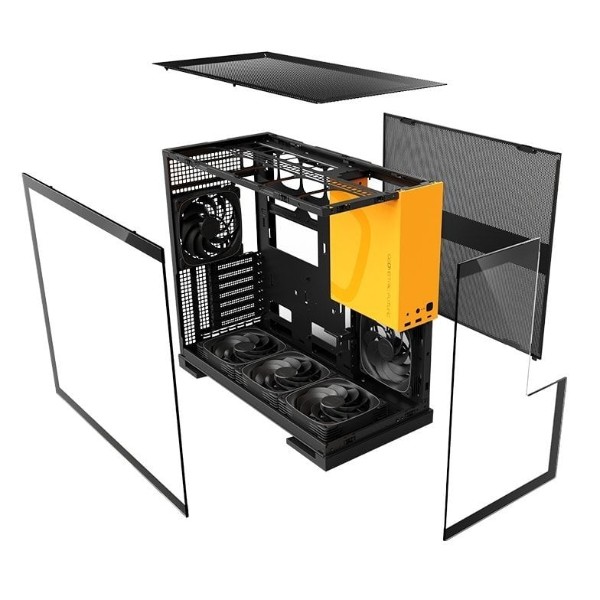 Фото - Корпус Geometric Future Model 5F Glass без БЖ (GEO-M5F-BY) Black/Yellow