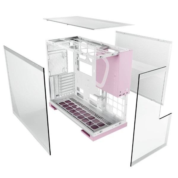 Фото - Корпус Geometric Future Model 5F Glass без БЖ (GEO-M5F-WPK) White/Pink