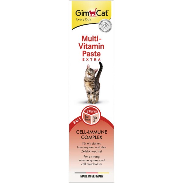 Фото - Паста витаминизированная для кошек GimCat Мультивитаминная Extra 200 гр (4002064401898)