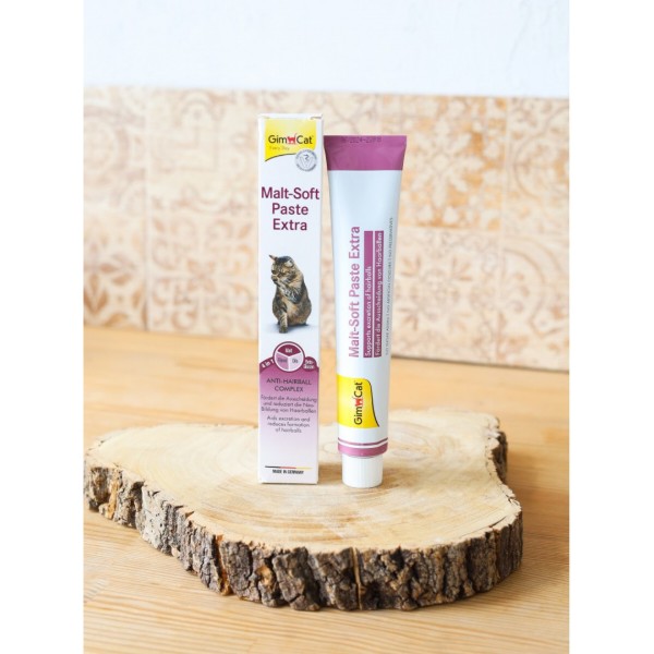 Фото - Ласощі для котів GimCat Every Day Malt-Soft Paste Extra для виведення шерсті зі шлунку 100 г (4002064407531)