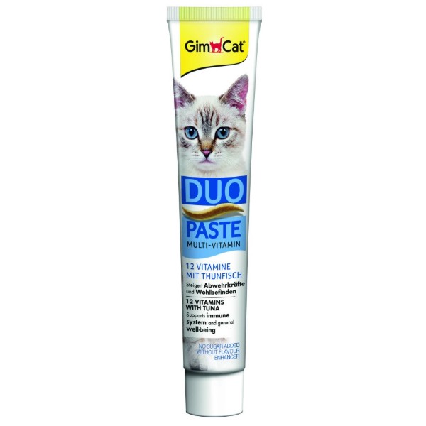 Фото - Паста для кошек GimCat DUO PASTE Multi-vitamin 12 vitamins with tuna 50 г (4002064421858)