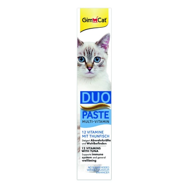 Фото - Паста для кошек GimCat DUO PASTE Multi-vitamin 12 vitamins with tuna 50 г (4002064421858)