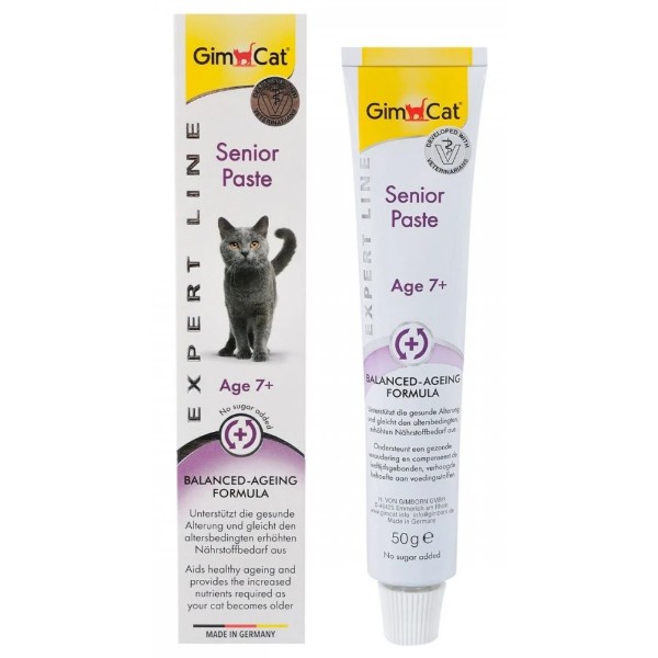 Фото - Витамины для кошек GimCat Expert Line Senior старше 7 лет паста 50 г (4002064921136)