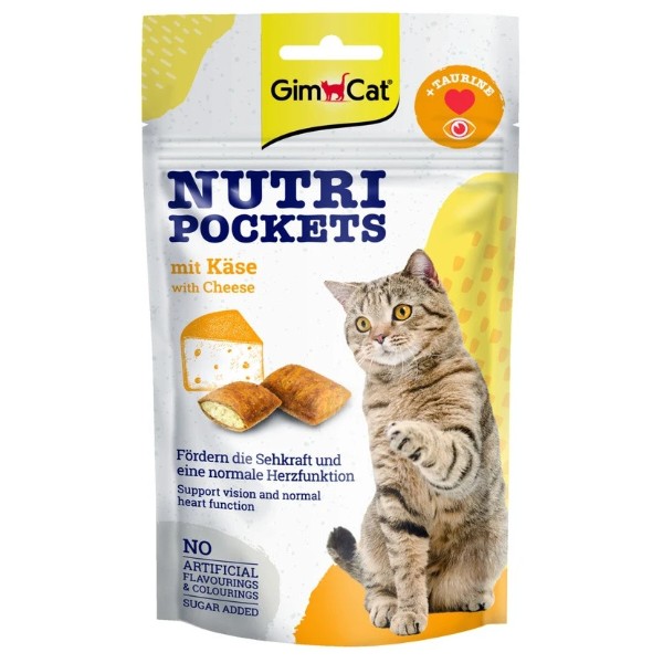 Фото - Витамины для кошек GimCat Nutri Pockets для здоровья сердца и зрения с творогом и таурином 60 г (4002064419237)