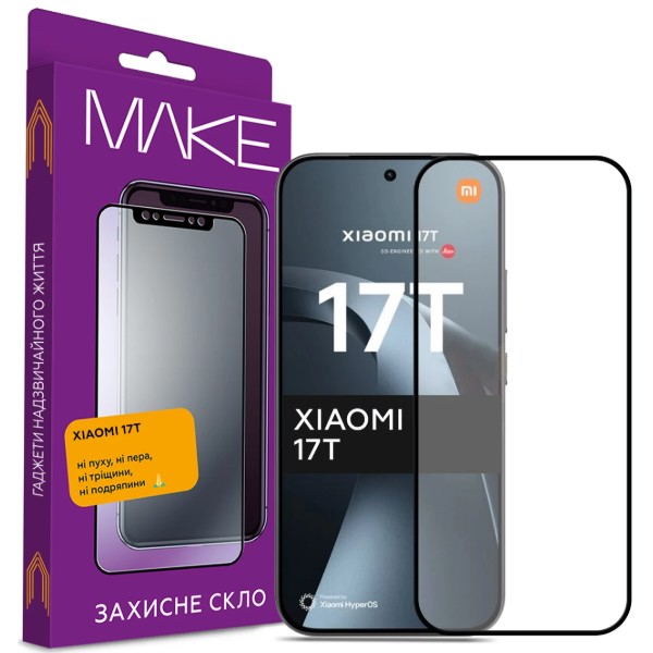 Фото - Защитное стекло для смартфона MAKE For Xiaomi 17T (MGF-X17T)