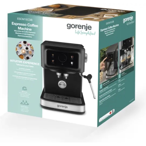 Фото - Кавоварка ріжкова Gorenje ESCM15CDB