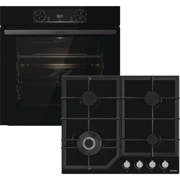 Фото - Комплект техники Gorenje Варочная панель + Духовой шкаф Gorenje GTW641KB + BOS 6737 E20FBG