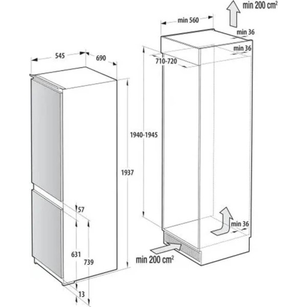 Фото - Холодильник вбудований Gorenje NRKI619D61WFE
