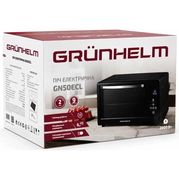 Фото - Піч електрична Grunhelm GN50ECL Black