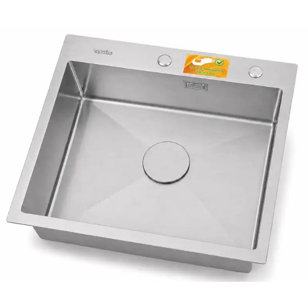Фото - Мойка кухонная Ventolux HMKS 6050 SS 3/0,6