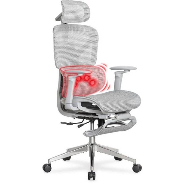 Фото - Кресло офисное Mealux M6 Air Massage Grey (HF-M6 M/G)