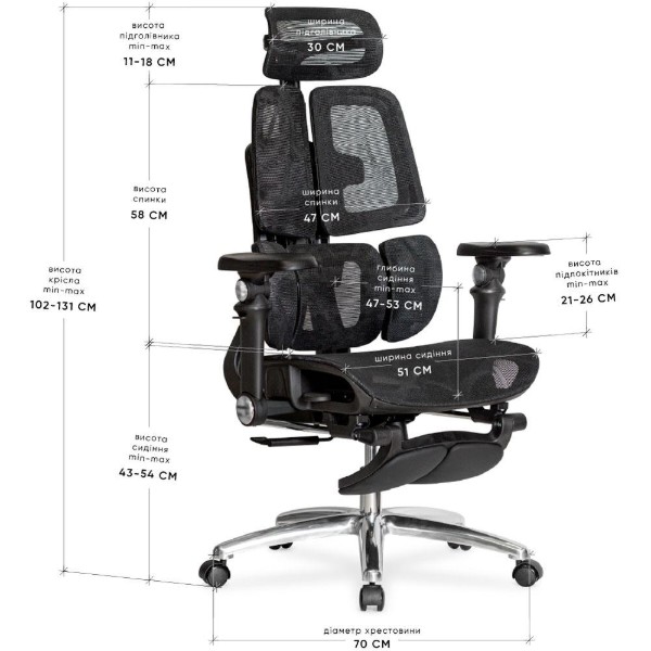 Фото - Кресло офисное Mealux S3 Air Plus Black (HF-S3 M/B)