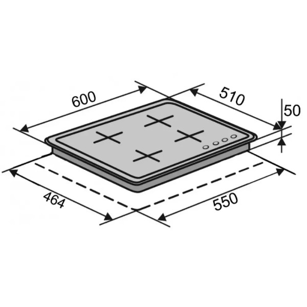 Фото - Варильна поверхня газова Ventolux HG640 C11G CEST (BK)