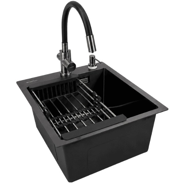 Фото - Мийка кухонна Ventolux HMKS 4050 PVD BK 3/0,6
