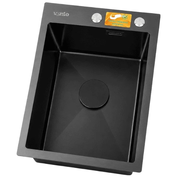 Фото - Мийка кухонна Ventolux HMKS 4050 PVD BKS MC DECOR 3/0,8