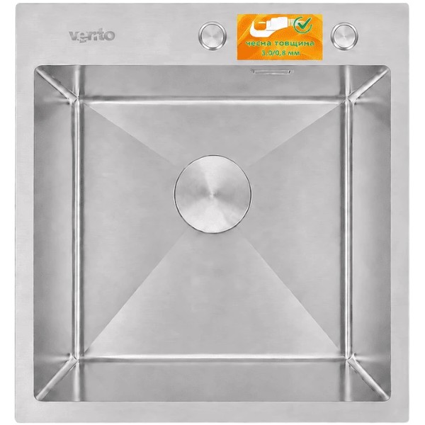Фото - Мойка кухонная Ventolux HMKS 5050 SS MC DECOR 3/0,8
