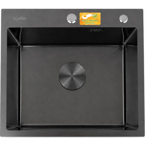 Фото - Мийка кухонна Ventolux HMKS 5448 PVD BK 3/0,6