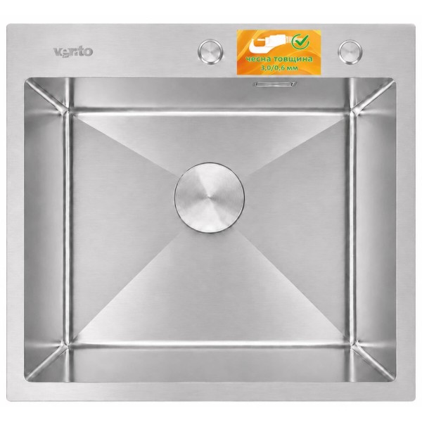 Фото - Мойка кухонная Ventolux HMKS 5448 SS MC DECOR 3/0,6
