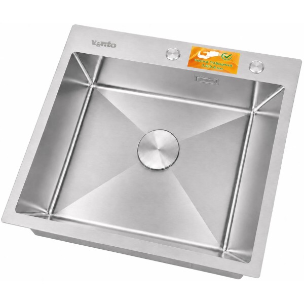 Фото - Мойка кухонная Ventolux HMKS 5448 SS MC DECOR 3/0,6