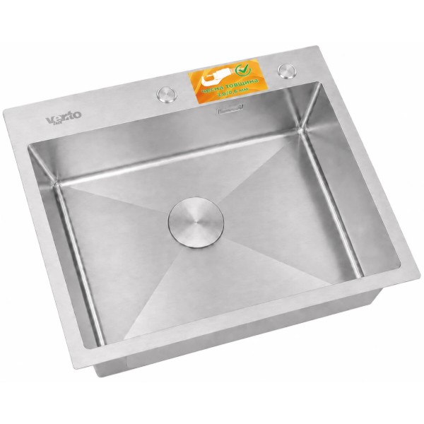 Фото - Мойка кухонная Ventolux HMKS 5448 SS MC DECOR 3/0,6