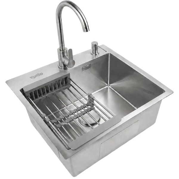 Фото - Мойка кухонная Ventolux HMKS 5448 SS MC DECOR 3/0,6