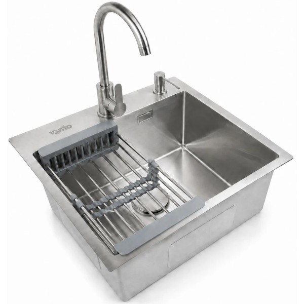 Фото - Мойка кухонная Ventolux HMKS 5448 SS MC DECOR 3/0,6