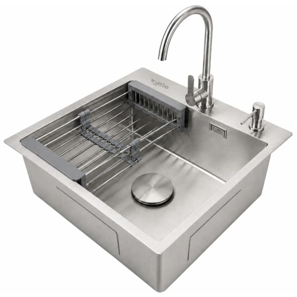 Фото - Мойка кухонная Ventolux HMKS 5448 SS MC DECOR 3/0,6
