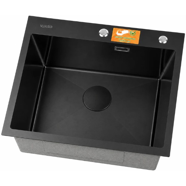 Фото - Мойка кухонная Ventolux HMKS 5848 PVD BKS MC DECOR 3/0,8