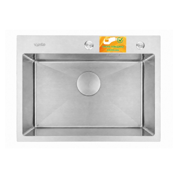 Фото - Мойка кухонная Ventolux HMKS 5848 SS 3/0,6 Фото - Мойка кухонная Ventolux HMKS 5848 SS 3/0,6