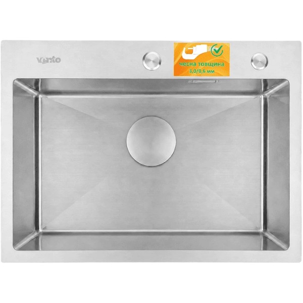 Фото - Мойка кухонная Ventolux HMKS 5848 SS MC DECOR 3/0,6