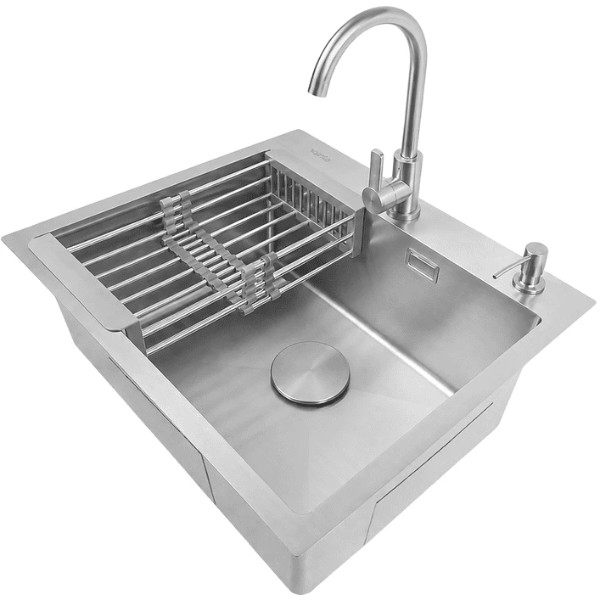 Фото - Мойка кухонная Ventolux HMKS 5848 SS MC DECOR 3/0,8