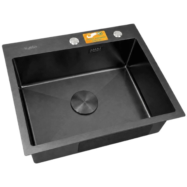 Фото - Мойка кухонная Ventolux HMKS 6045 PVD BKS MC DECOR 3/0,8