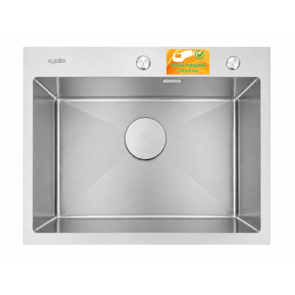 Фото - Мойка кухонная Ventolux HMKS 6045 SS 3/0,6 Фото - Мойка кухонная Ventolux HMKS 6045 SS 3/0,6