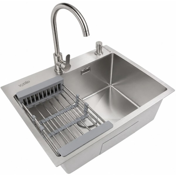 Фото - Мойка кухонная Ventolux HMKS 6045 SS MC DECOR 3/0,6