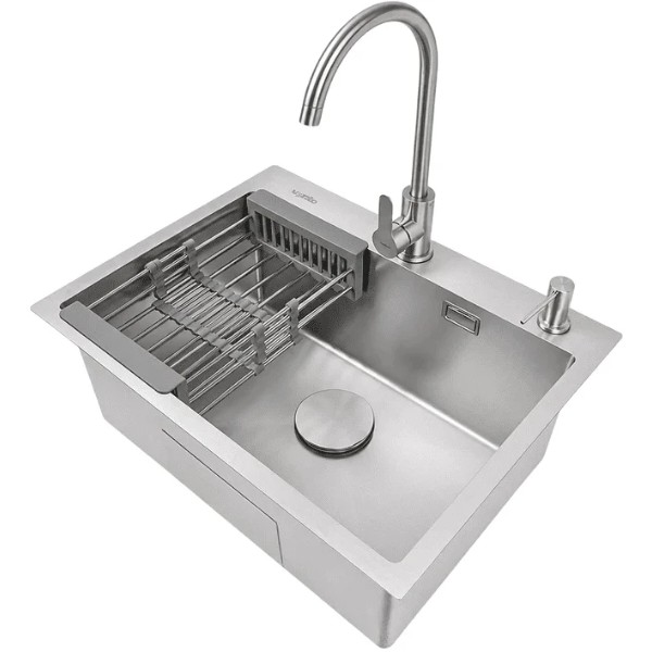 Фото - Мойка кухонная Ventolux HMKS 6045 SS MC DECOR 3/0,8