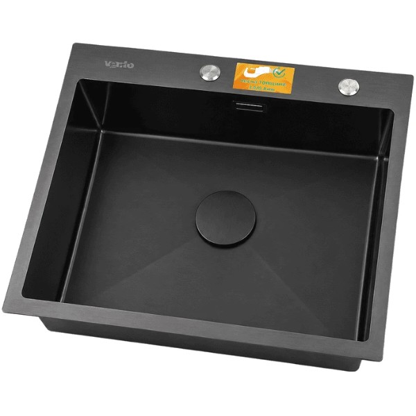 Фото - Мойка кухонная Ventolux HMKS 6050 PVD BKS 3/0,8