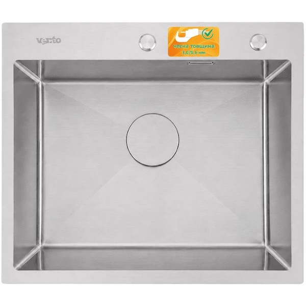 Фото - Мойка кухонная Ventolux HMKS 6050 SS 3/0,6