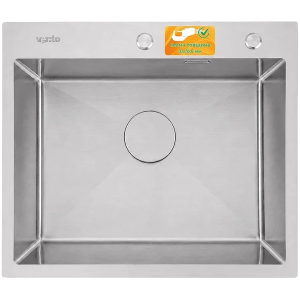 Фото - Мойка кухонная Ventolux HMKS 6050 SS MC DECOR 3/0,6