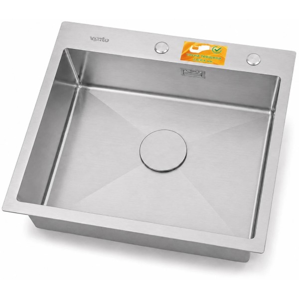 Фото - Мойка кухонная Ventolux HMKS 6050 SS MC DECOR 3/0,6