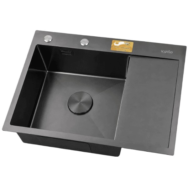 Фото - Мийка кухонна Ventolux HMKS LW 6550 PVD BK 3/0,8