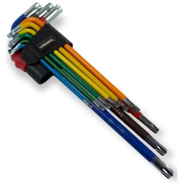 Фото - Набір гайкових ключів Haisser TORX 9 шт. T10-50 (109344)