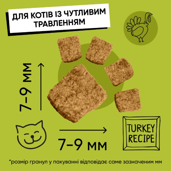 Фото - Сухой корм для кошек Half&Half с чувствительным пищеварением с индейкой 2 кг (4820261920826)