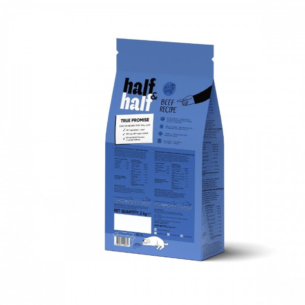 Фото - Сухой корм для собак Half&Half с говядиной 2 кг (4820261920765)