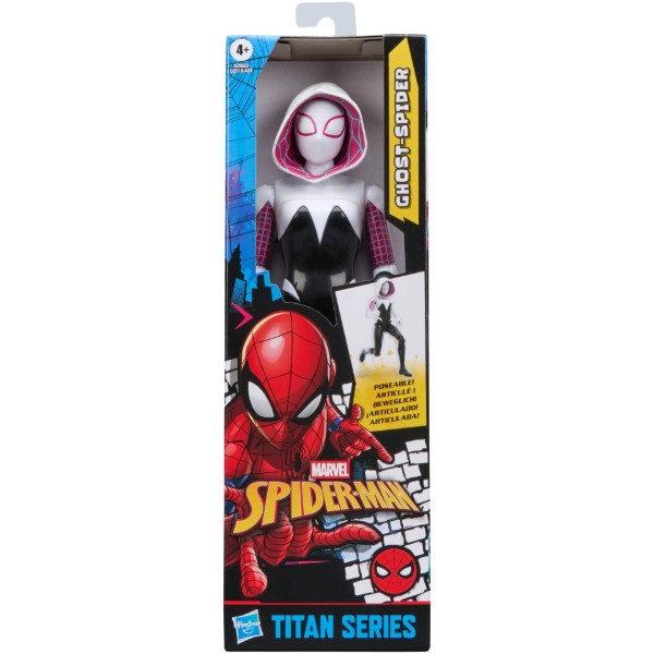 Фото - Коллекционная фигурка Hasbro Герои Spider-Man 30 см GHOST SPIDER TITAN HERO (G2716_G2858)