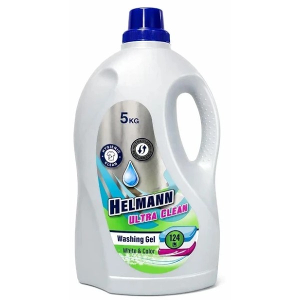 Фото - Гель для стирки Helmann Ultra Clean для белой и цветной 5 кг (4820268105233)