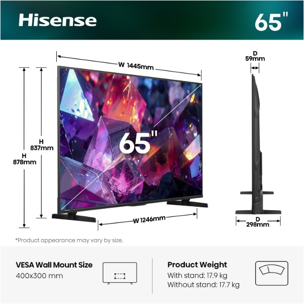 Фото - Телевізор Hisense 65E7S PRO
